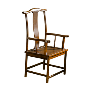 新中式乌金木纯实木主人椅茶椅围椅太师椅圈椅靠背椅商业办公椅子