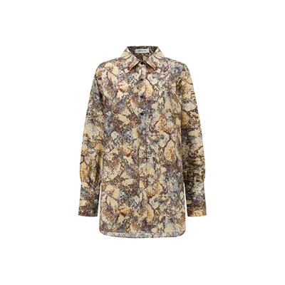 INTOTHEEAST马赛克真丝衬衫