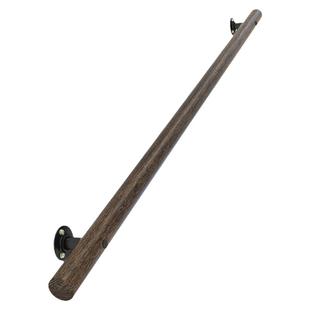 红木楼梯靠墙扶手家用室内阁楼原木质护栏栏杆别墅走廊通道复式楼