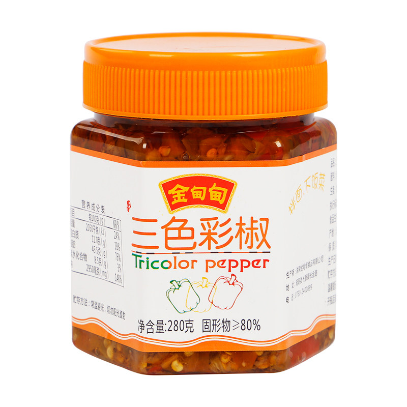 金甸甸湖南特产三色280g彩椒酱