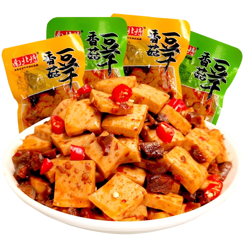 南北特香菇豆干豆腐干辣条小零食小吃休闲美食品小包装批发大礼包