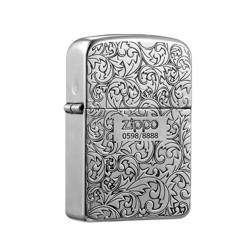 Zippo打火机复刻版古银唐草