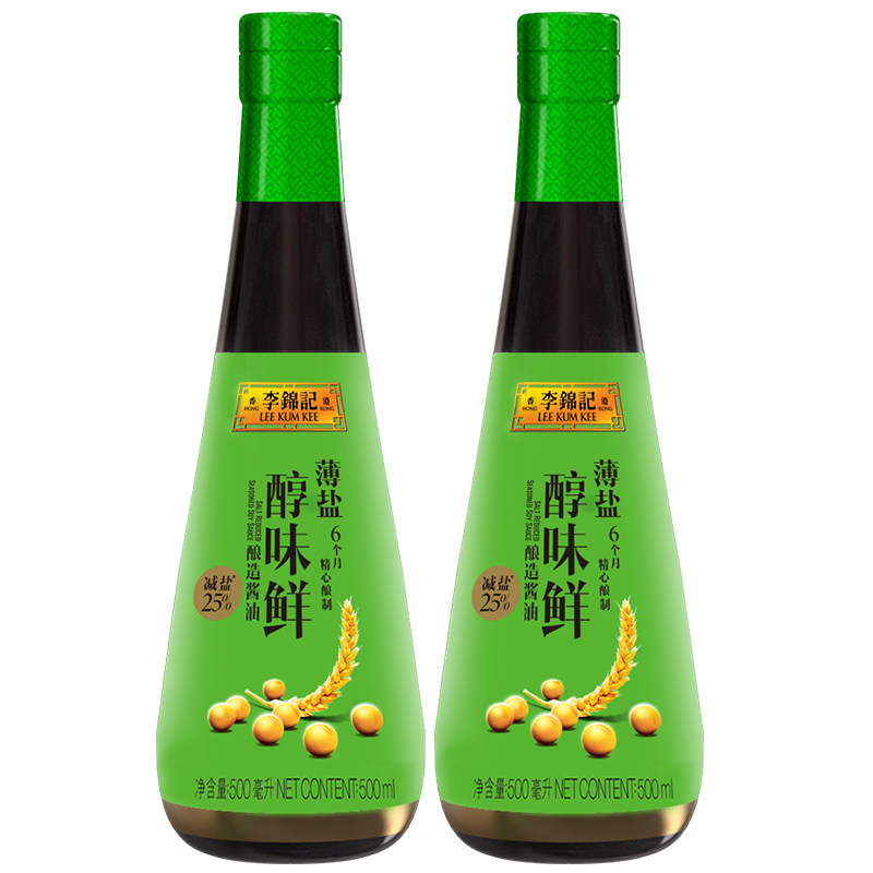李锦记薄盐醇味鲜500m三文鱼寿司l生抽凉拌点蘸酱油炒菜调品日式