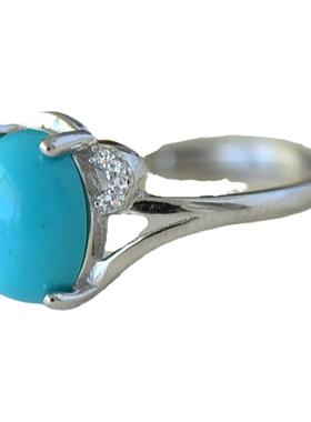 女款S925纯银DIY镶嵌戒指空托