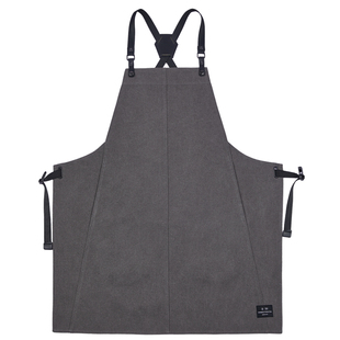 Virgo 多色咖啡师烘焙店厨房花园艺工作高端双肩帆布围裙定制logo