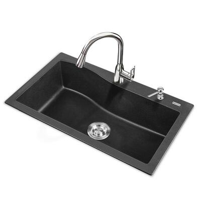 摩恩石英石花岗岩厨房水槽套装