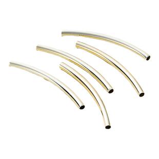 保色18k金弯管项链手链绳吊坠diy饰品配件管珠散珠手工串珠材料14