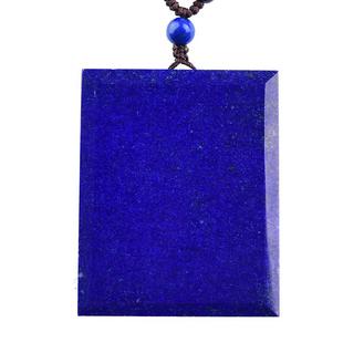 天然青金石吊坠帝王青金石方形项坠平安无事牌男款女款饰品礼物
