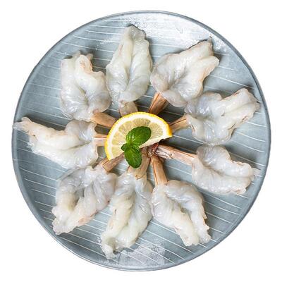 新鲜凤尾虾仁蝴蝶虾开背虾