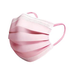 100只医用外科口罩一次性医疗三层女高颜值粉色新款单独包装正品