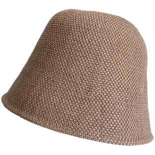 春夏帽子女水桶帽复古钟形帽显脸小渔夫帽盆帽棉透气遮阳帽盆帽