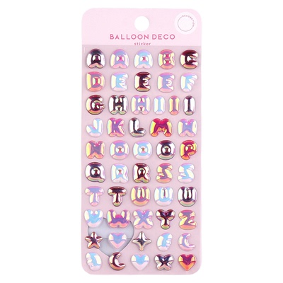 彩虹字母贴纸sticker儿童女孩卡通3d立体贴画手账素材装饰小贴画