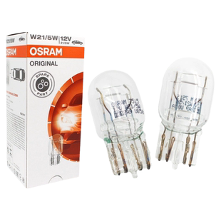 欧司朗汽车尾灯T20双丝插泡W21/5W刹车灯单丝W21W倒车灯后雾灯泡