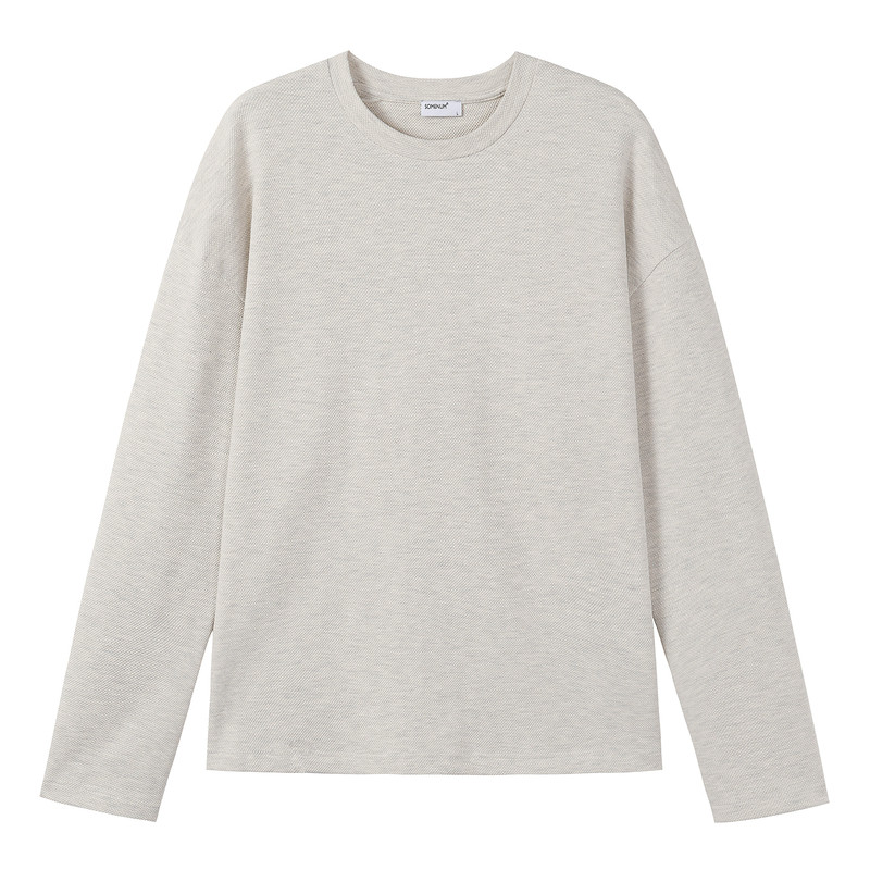 SOMENUM森林 25AW 肌理感简约纯色基础款百搭圆领打底衫长袖男T恤