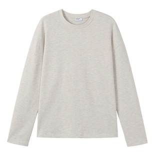 SOMENUM森林 25AW 肌理感简约纯色基础款百搭圆领打底衫长袖男T恤