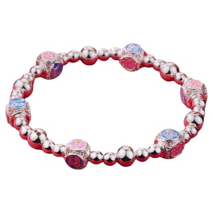 顺钦银楼S9999纯银手链女福颂足银手链手串百搭送好友闺蜜礼物