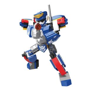 正版迷你特工队福乐超级战警模型F5机甲积木拼装玩具送男孩礼物