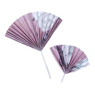 国潮风烘焙蛋糕装饰品中式古风扇子摆件生日蛋糕甜品装扮插卡插件