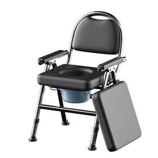 坐便器老人移动马桶病人上厕所神器家用不锈钢可折叠便携式坐便椅