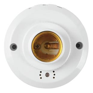 德力西声光控开关灯座楼道延时感应led节能灯声控开关E27螺口灯头