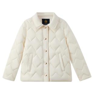 eland kids衣恋童装女童棉服2025年冬新品休闲翻领夹棉保暖外套