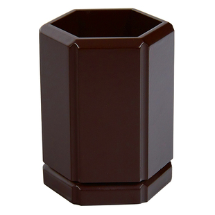 汇星文具 木质现代简约旋转笔筒书房大容量 创意收纳文具 办公室桌面毛笔架摆件底座高档商务礼品定制logo