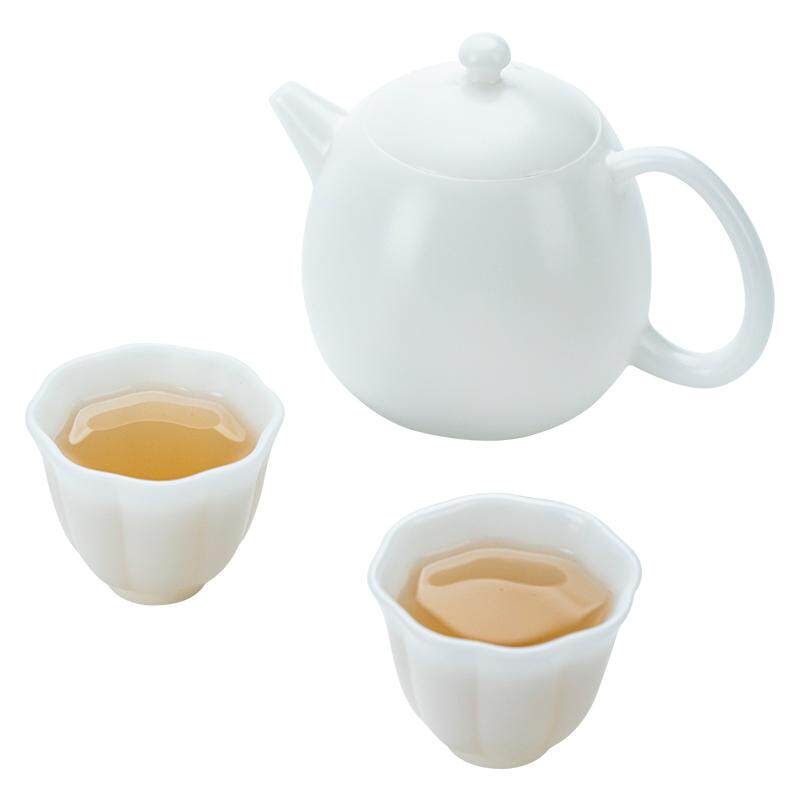钰铨龙门冰种素烧龙蛋壶一壶两杯