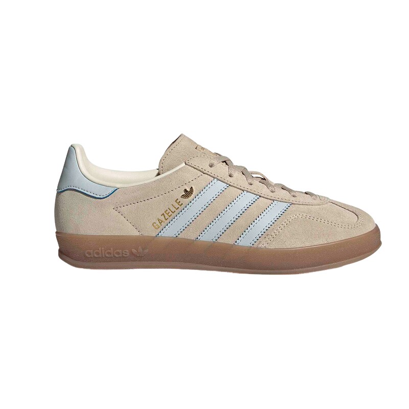 adidas阿迪达斯三叶草T头鞋2026春女GAZELLE INDOOR德训鞋 JR2432