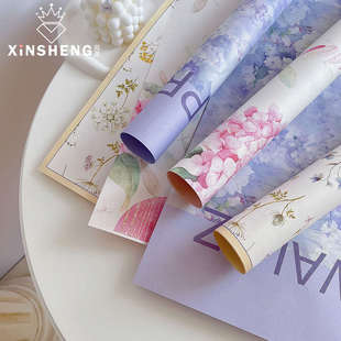 资材手工diy用 纸防水印花鲜花花束包花纸花艺包装 芯苼 华尔兹包装