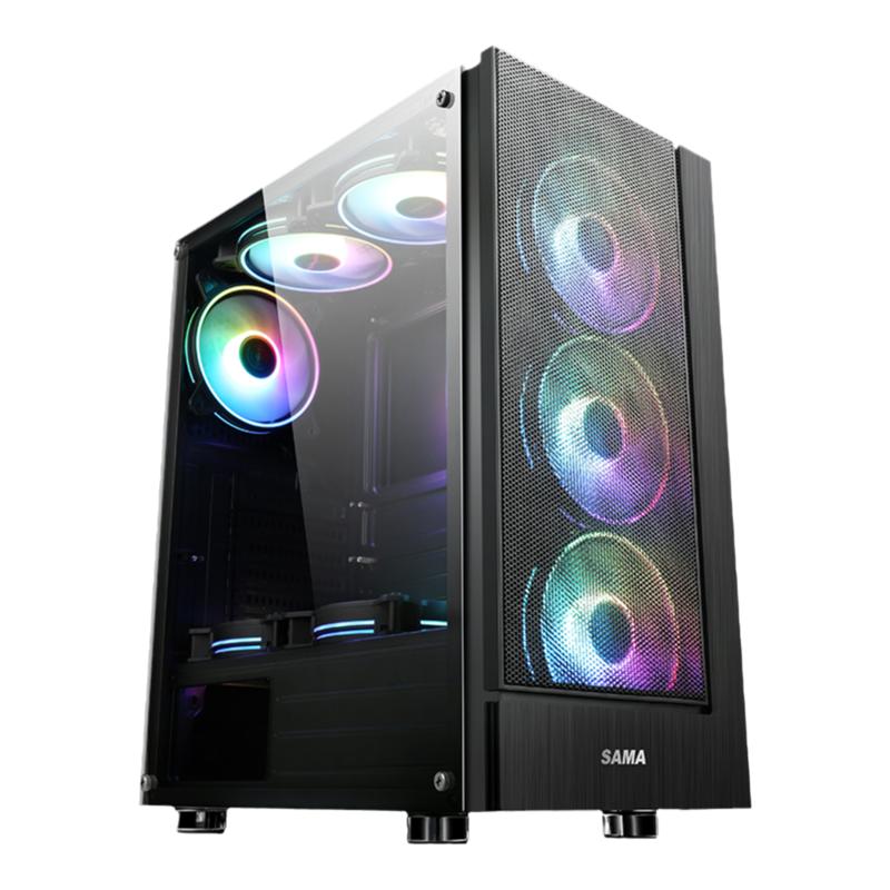先马破坏神X1电脑机箱台式机主机箱atx游戏diy侧透matx空机箱外壳