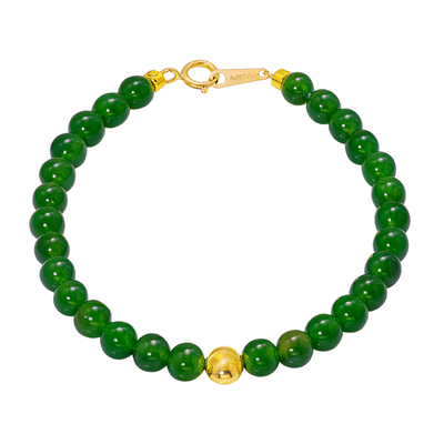 若华珠宝猫眼国潮和田玉手链