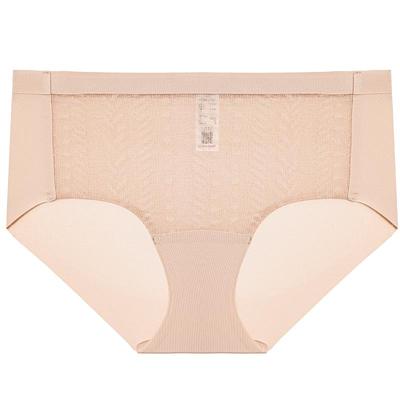 爱慕美体25夏凉塑内裤女凉感净痕棉质抗菌底裆中腰平角裤AD230561