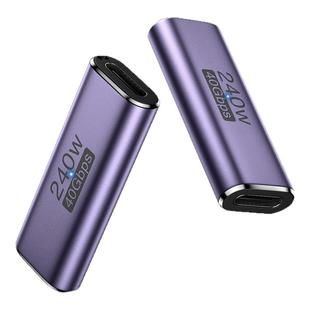 Typec母对母转接头USB4数据线延长接口C口母转母直通头数据线雷电