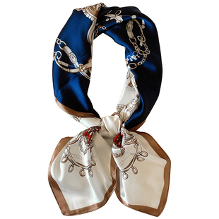 洋气超大方巾女90cm百搭小丝巾春夏披肩两用纱巾装饰领巾空姐围巾