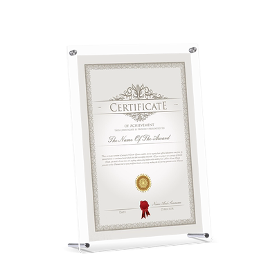 港越亚克力证书相框摆台定制
