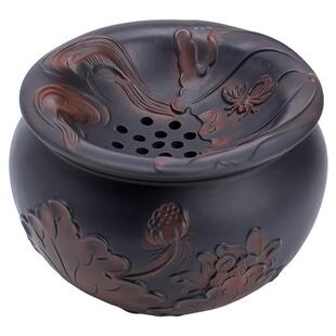 紫陶茶洗高档茶渣缸带盖过滤水盂茶水桶茶水缸茶海废水缸茶具配件