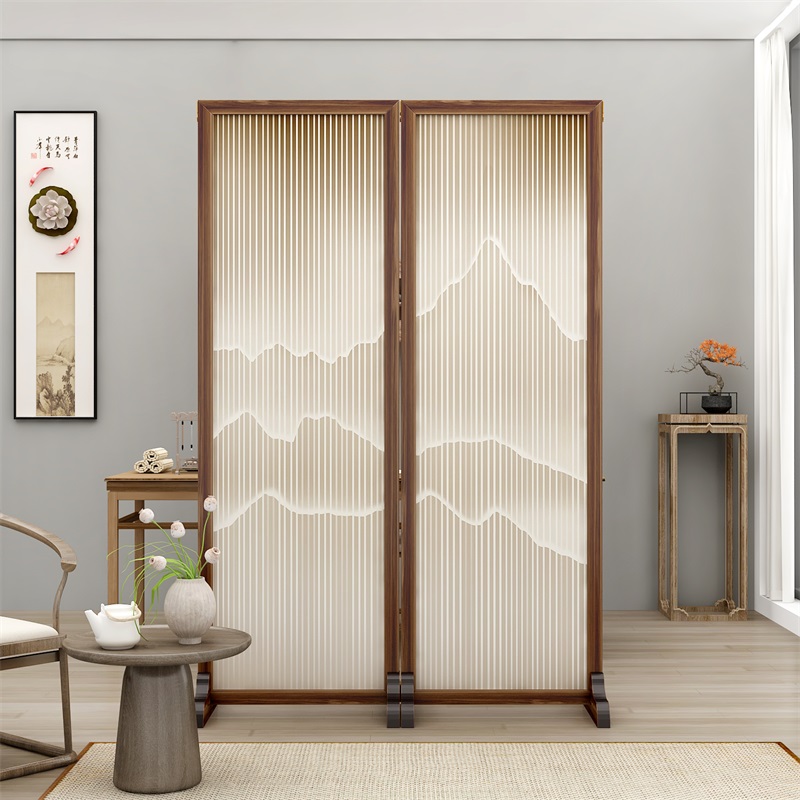 屏风隔断客厅2025新款入户正对门办公室可折叠移动新中式玄关屏风