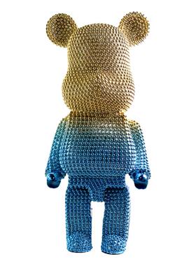 网红电镀新款大熊暴力熊卡通大摆件客厅雕塑落地式装饰摆台底座