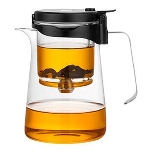 尚明邦田飘逸杯磁吸冲茶器女办公室泡茶壶玻璃内胆茶水分离飘逸杯