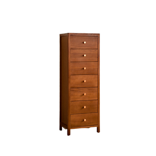 【实木夹缝柜】原木风斗柜卧室收纳柜客厅靠墙窄边柜免安装储物柜