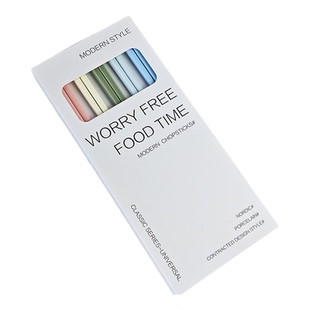 高颜值陶瓷筷子彩色釉马卡龙色系抗菌防霉筷子强化硬度家用餐具