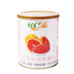 好C冠850g红西柚果粒白桃丁罐头