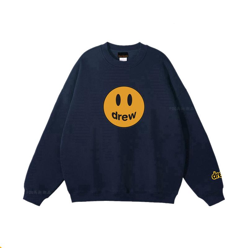 Drew笑脸圆领卫衣潮牌欧美高街贾斯汀比伯宽松情侣纯棉秋冬款上衣