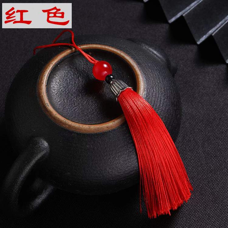 亚克力书法钥匙扣带珠小号流苏穗子书签配件小吊穗diy手工材料