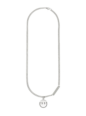 钛钢钛钢男女通用表情笑脸项链