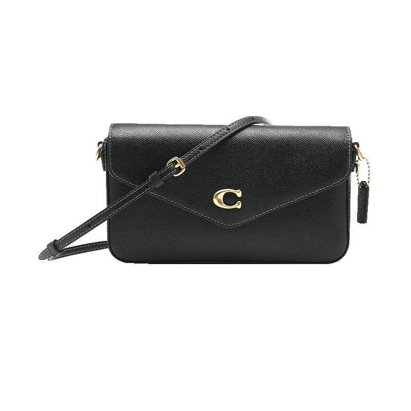 【自营】COACH/蔻驰Wyn 20 C标饰翻盖按扣牛皮革信封包单肩斜挎包