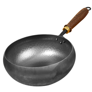 章丘大肚腩铁锅家用熟铁炒锅加深纯手工锻打无涂层不粘锅官方旗舰