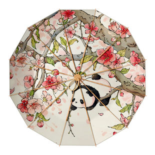 24骨双层双花雨伞防晒紫外线遮阳伞便携太阳伞女晴雨两用结实抗风