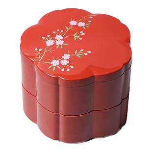 日本进口山中漆器春庆金箔鹤树脂茶钵京洛糕点盘糖果结婚点心盘子