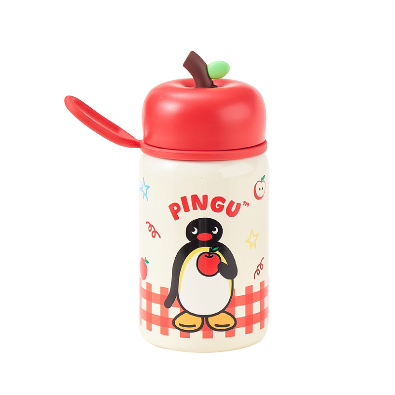 言仓Pingu苹果保温杯不锈钢可爱女生便携学生水杯生日礼物